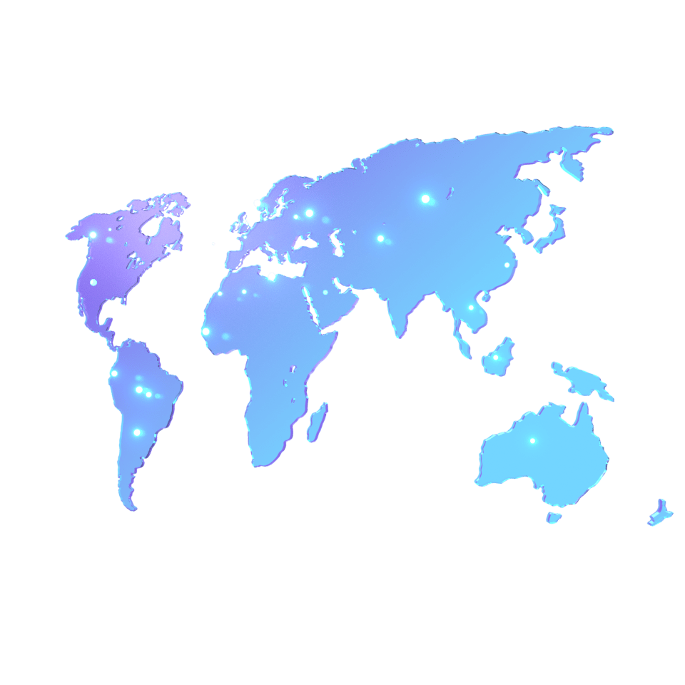 world map glass gradient
